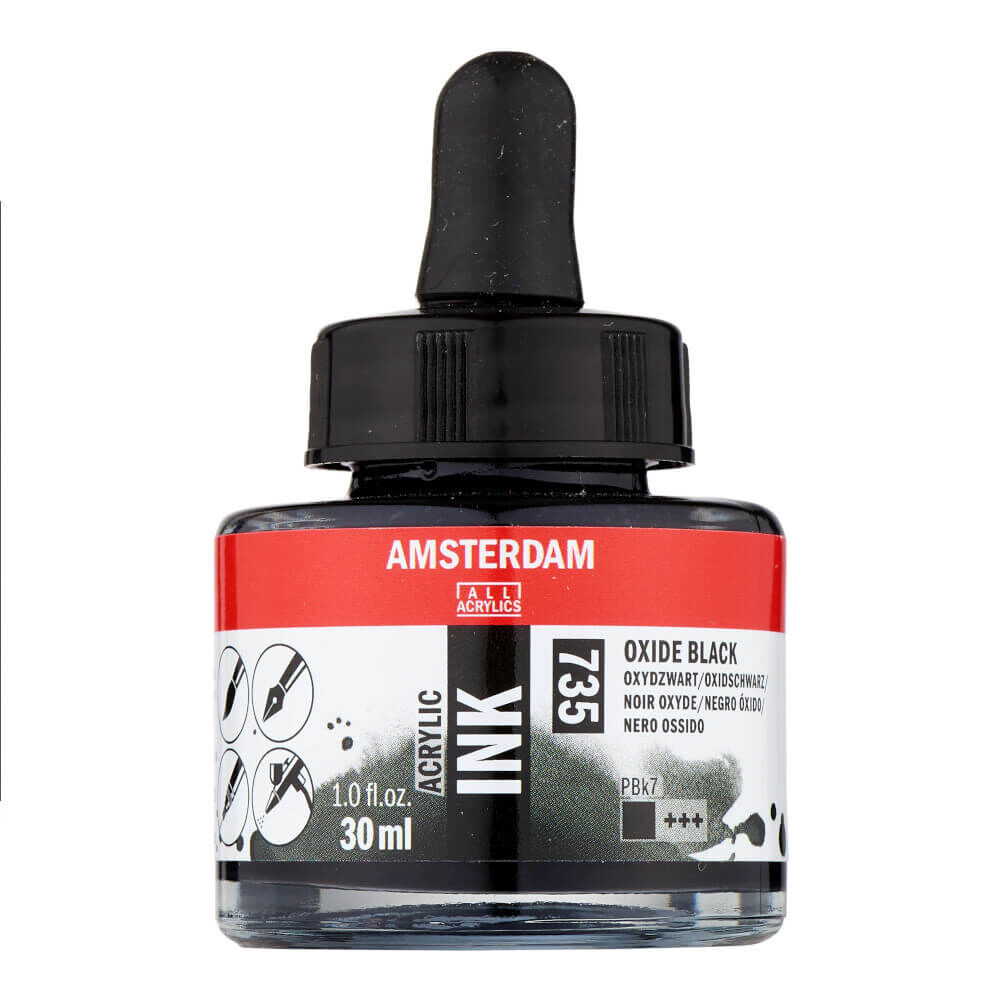Amsterdam Akrilik Mürekkep 30 ml Oxide Black 735