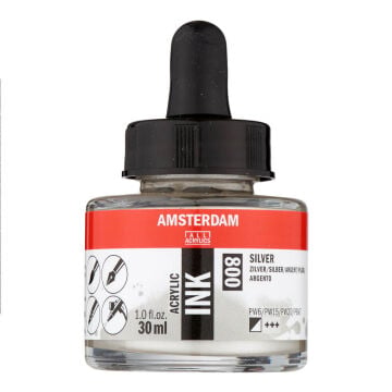 Amsterdam Akrilik Mürekkep 30 ml Silver 800