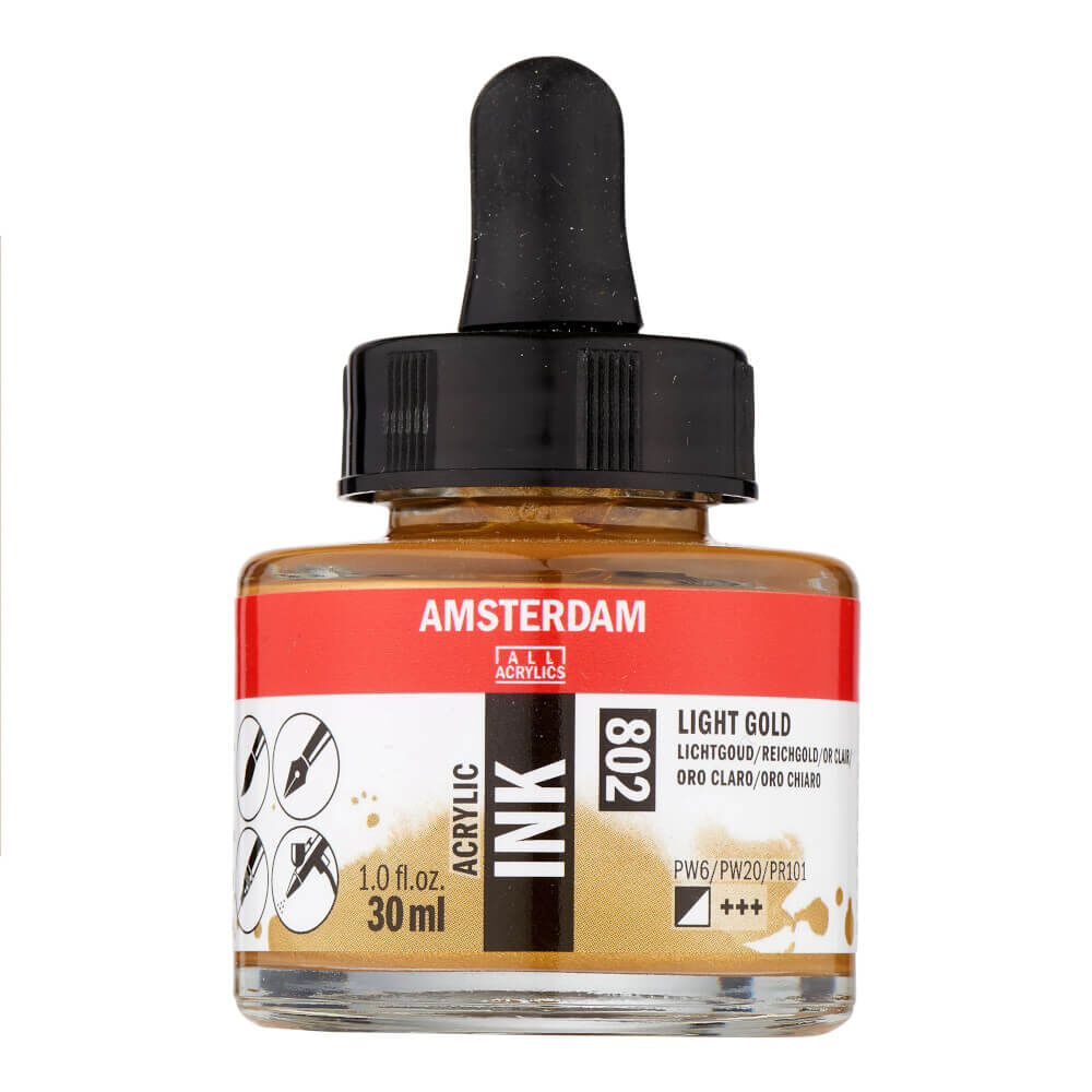Amsterdam Akrilik Mürekkep 30 ml Light Gold 802