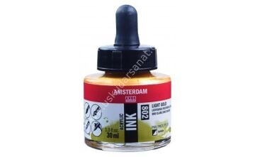 Amsterdam Sıvı Akrilik Mürekkep 30ml 802 Light Gold