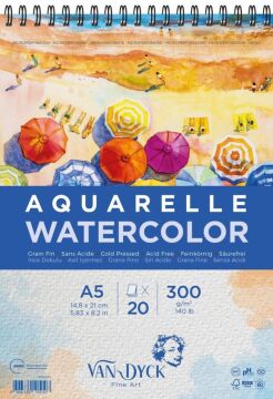 Van Dyck Aquarelle Cold Pres Suluboya Defteri 300gr A5 20 Yaprak