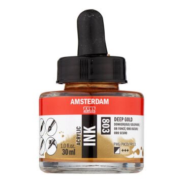 Amsterdam Akrilik Mürekkep 30 ml Deep Gold 803