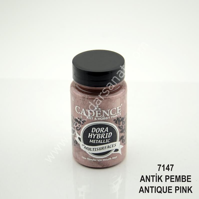 Cadence Dora Hybrit Multisurface Metalik Boya 90ml 7147 Antik Pembe