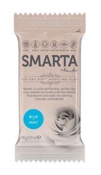Smarta Hava ile kuruyan Yumuşak Model Hamuru 100gr MAVİ 12