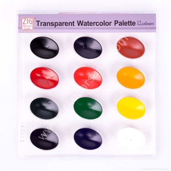 Zig Transparent Watercolor Palette Set 12 Renk