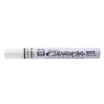 Sakura Pen - Touch Medium Kaligrafi Kalemi Düz Kesik Uç 5 mm White 50