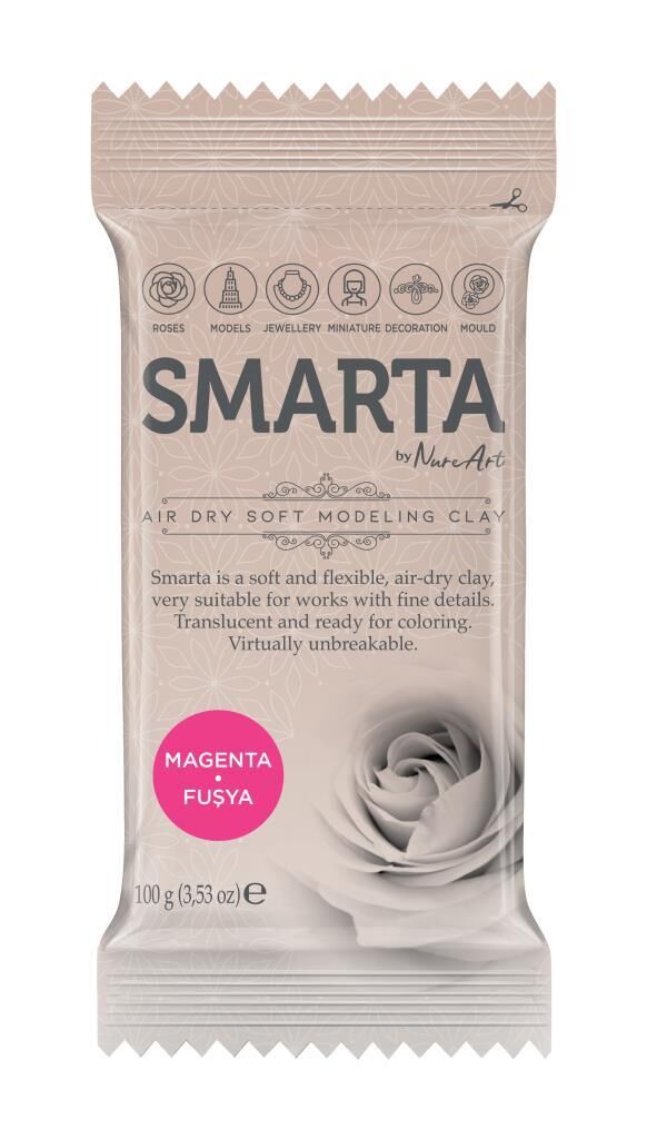 Smarta Hava ile kuruyan Yumuşak Model Hamuru 100gr FUŞYA 10