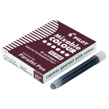 Pilot Parallel Pen Kaligrafi Kalemi Yedek Kartuşu 6'lı Sepya