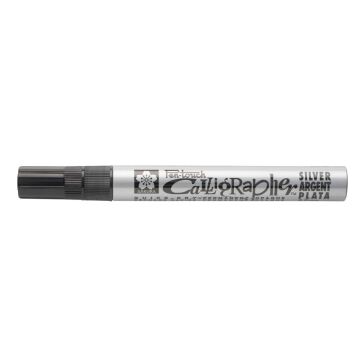 Sakura Pen - Touch Medium Kaligrafi Kalemi Düz Kesik Uç 5 mm Silver 53