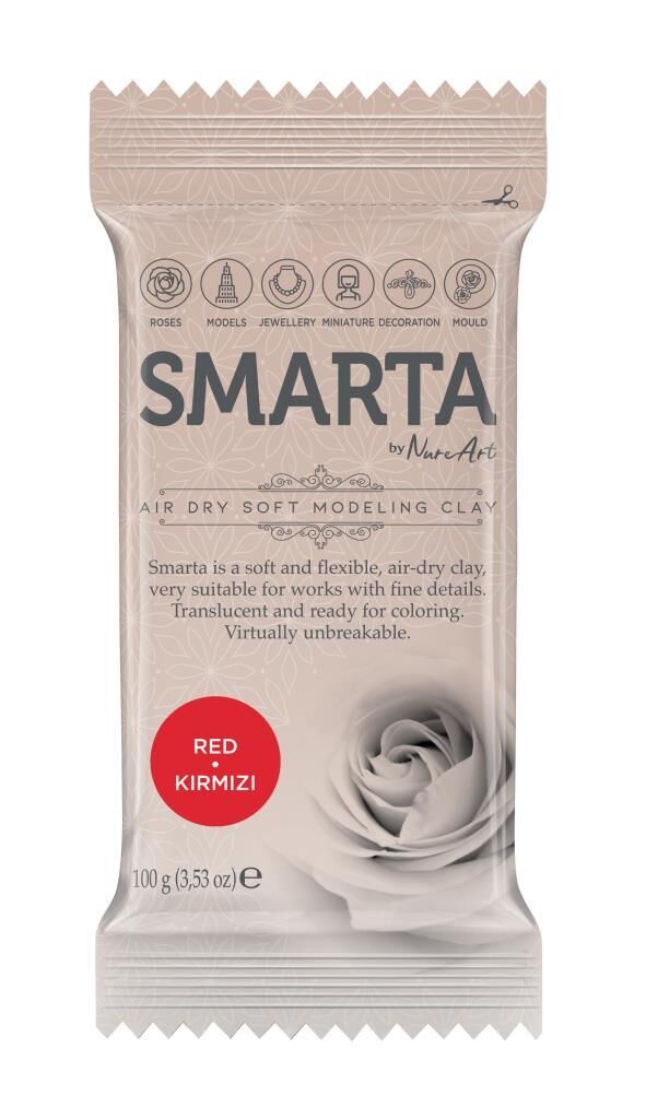 Smarta Hava ile kuruyan Yumuşak Model Hamuru 100gr KIRMIZI 09