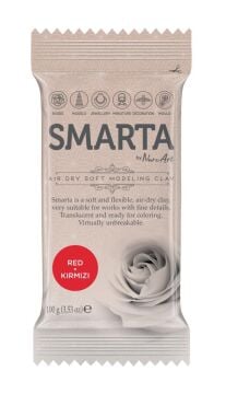 Smarta Hava ile kuruyan Yumuşak Model Hamuru 100gr KIRMIZI 09
