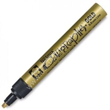 Sakura Pen - Touch Medium Kaligrafi Kalemi Düz Kesik Uç 5 mm Gold 51