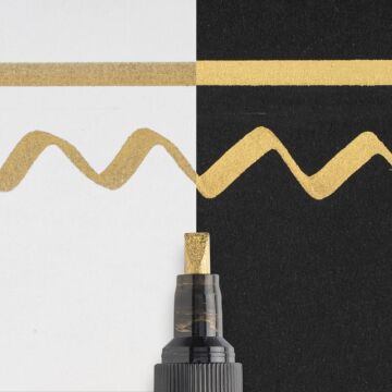 Sakura Pen - Touch Medium Kaligrafi Kalemi Düz Kesik Uç 5 mm Gold 51
