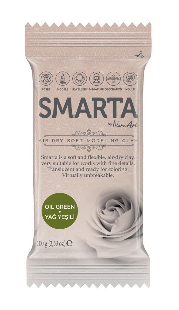 Smarta Hava ile kuruyan Yumuşak Model Hamuru 100gr YAĞ YEŞİLİ 07