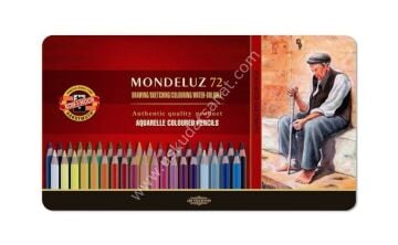 Kohinoor Mondeluz Aquarell Boya Kalemi 72 Renk Klasik Metal Kutu