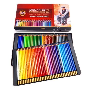 Kohinoor Mondeluz Aquarell Boya Kalemi 72 Renk Klasik Metal Kutu