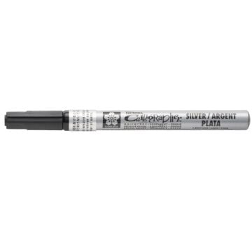 Sakura Pen - Touch Fine Kaligrafi Kalemi Düz Kesik Uç 1.8 mm  Silver 53