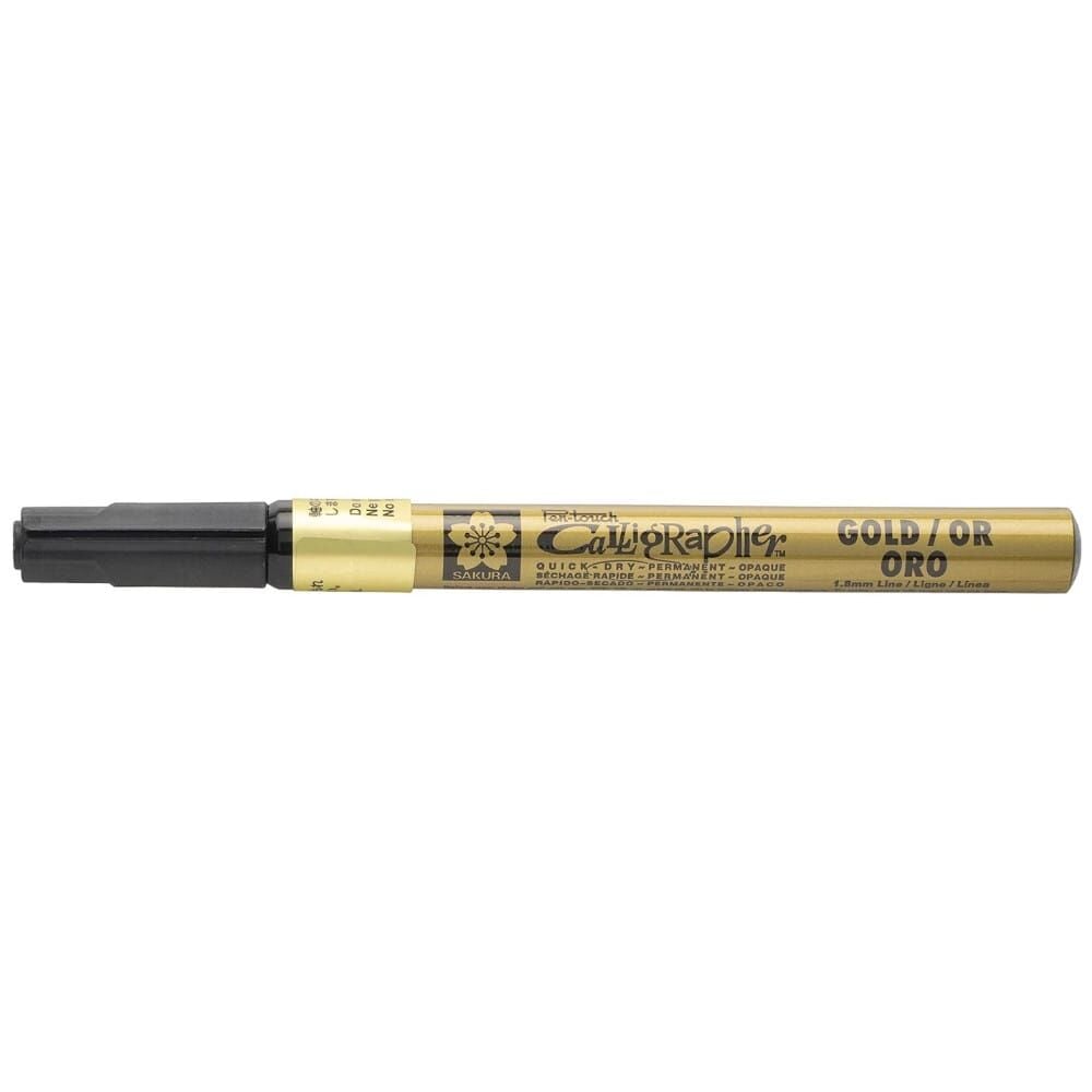 Sakura Pen - Touch Fine Kaligrafi Kalemi Düz Kesik Uç 1.8 mm  Gold 51