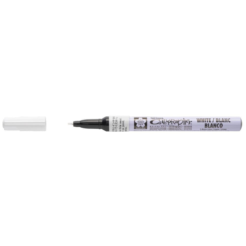 Sakura Pen - Touch Fine Kaligrafi Kalemi Düz Kesik Uç 1.8 mm  White 50