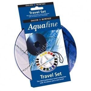 Daler Rowney Aquafine Travel Suluboya Tablet 1/2 Set 18 Renk
