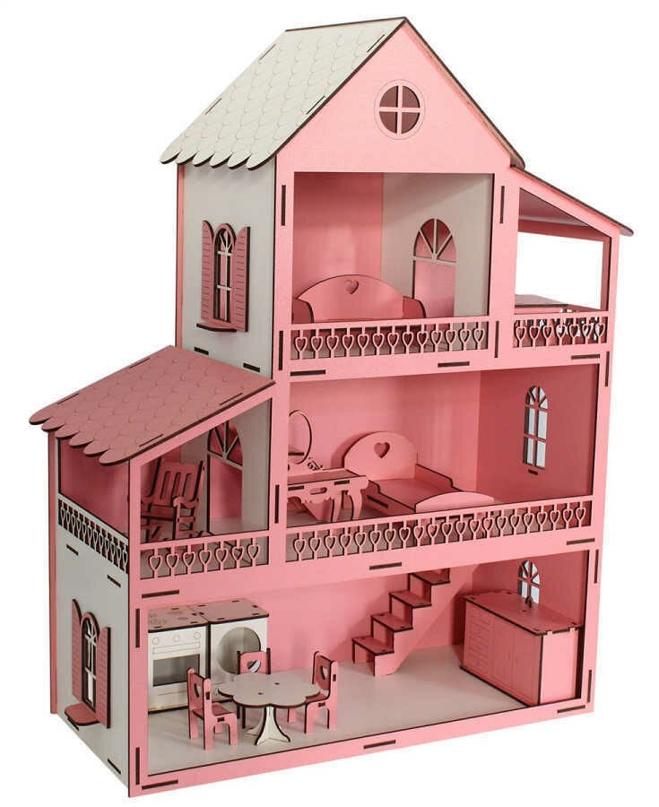 EV10 Pembe Barbie Ev Eşyalı T2001