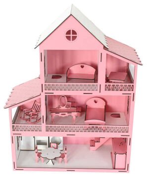 EV10 Pembe Barbie Ev Eşyalı T2001