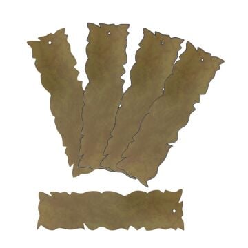 Yanık Kağıt Kitap Ayracı 5li Set 5cmx16cm Kahve Ochre