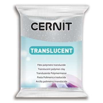 Cernit Polimer Kil Hamuru Translucent (transparan) 56gr 080 Glitter Silver