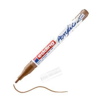 Edding 5300 İnce Uçlu Akrilik Markör - Fındık Kahvesi - 1-2 Mm’Lik İnce Yuvarlak Uç