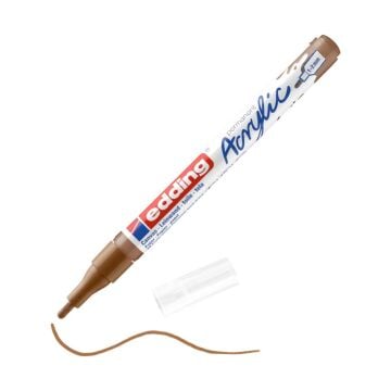 Edding 5300 İnce Uçlu Akrilik Markör - Fındık Kahvesi - 1-2 Mm’Lik İnce Yuvarlak Uç