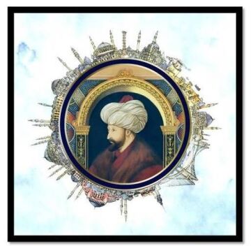Minyatür Panaroma Fatih Özel Baskı 45x45 Çerçeveli