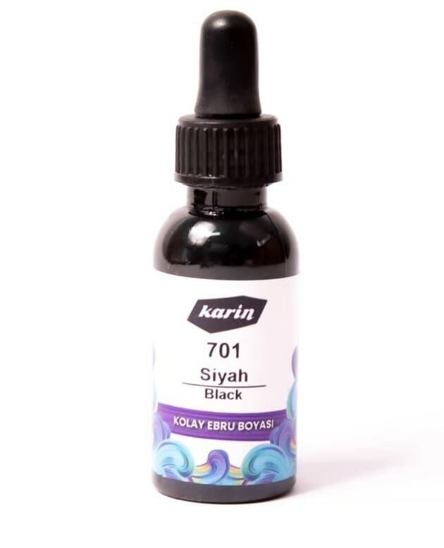 Karin Kolay Ebru Boyası 30ml Siyah 701