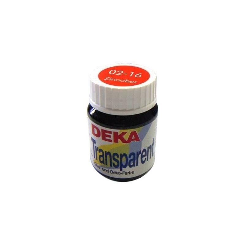 Deka Transparent Cam Boyası 25ml Cam Şişe 02-16 Vermillion