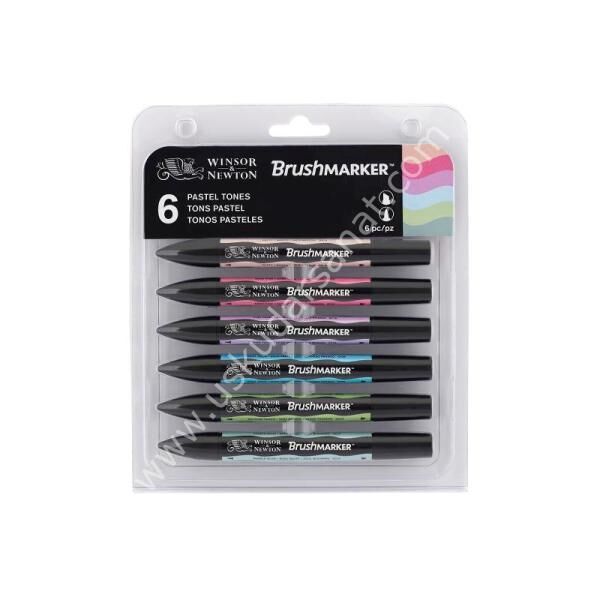 Winsor&Newton BrushMarker Pastel Renkler 6 lı Set