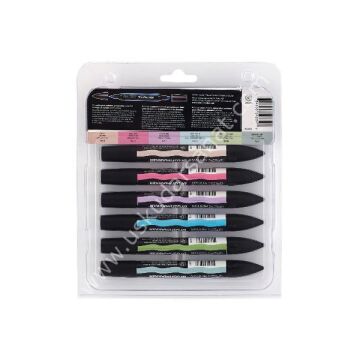 Winsor&Newton BrushMarker Pastel Renkler 6 lı Set