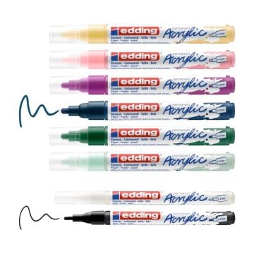 Edding Kolay Başlangıç Seti - 8’li akrilik markör seti (nordic)