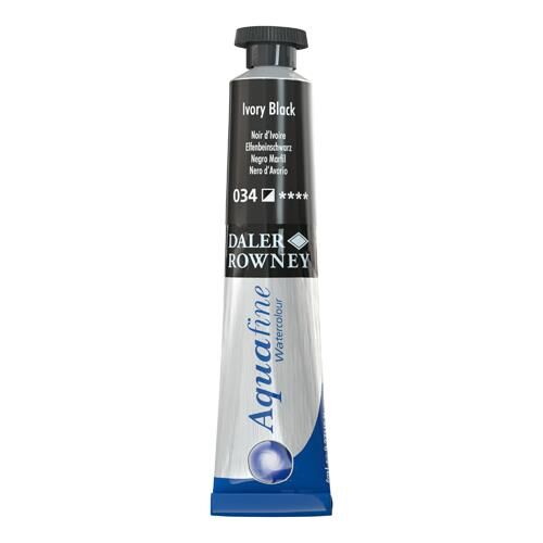 Daler Rowney Aquafine Tüp Suluboya 8ml  IVORY BLACK 034