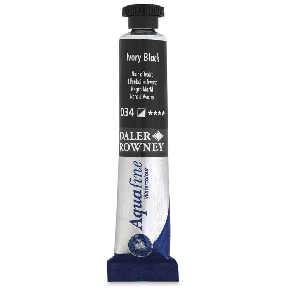 Daler Rowney Aquafine Tüp Suluboya 8ml Ivory Black 034