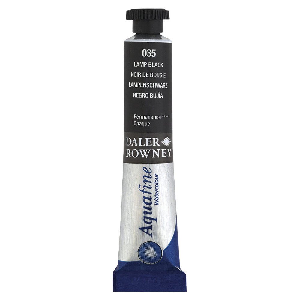 Daler Rowney Aquafine Tüp Suluboya 8ml Lamp Black 035