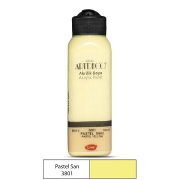 Artdeco Yeni Formül Akrilik Boya 140 ml 3801 Pastel Sarı