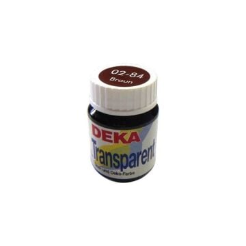 Deka Transparent Cam Boyası 25ml Cam Şişe 02-84  Brown
