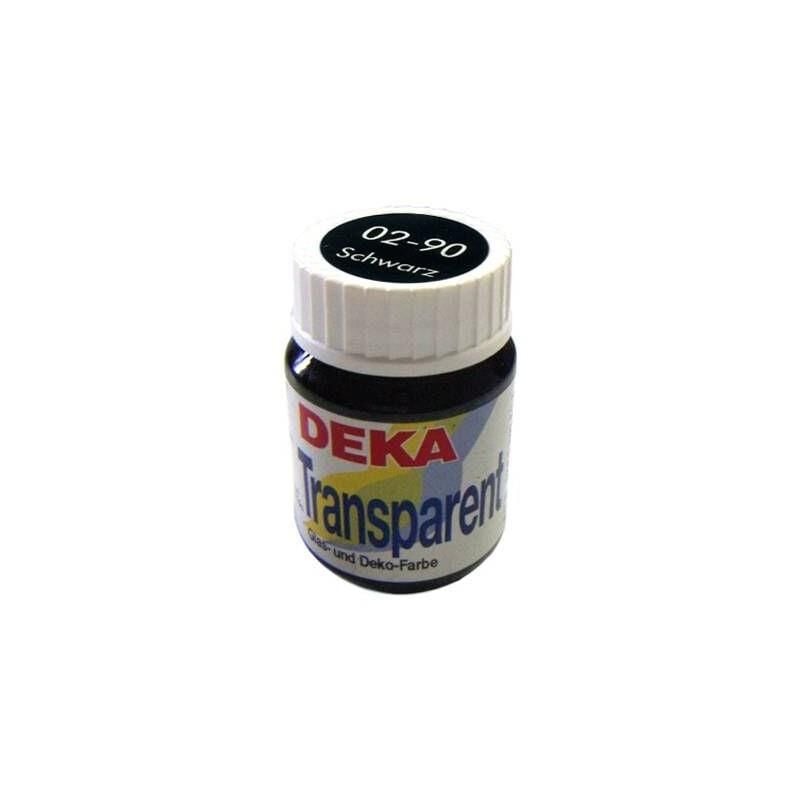 Deka Transparent Cam Boyası 25ml Cam Şişe 02-90  Black
