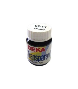 Deka Transparent Cam Boyası 25ml Cam Şişe 02-91 White
