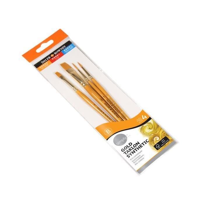D.Rowney Simply Sentetik Fırça Seti 4 lü 920402