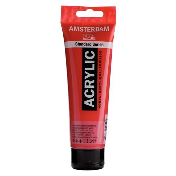 Amsterdam Akrilik Boya 120ml Tüp TRANSPARENT RED MEDIUM 317
