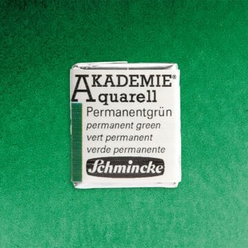 Schmincke Akademie Yarım Tablet Suluboya Permanent Green 553