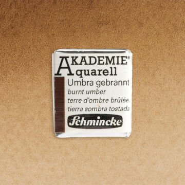 Schmincke Akademie Yarım Tablet Suluboya Burnt Umber 664