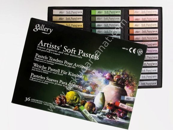 MUNGYO GALLERY Köşeli Toz Pastel Tam Boy 36'lı Set