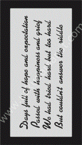 Mood Stencil Şablon 13x9 S 077