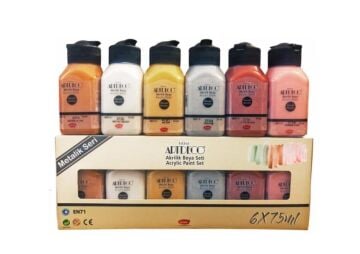 Artdeco Akrilik Boya Seti - 6x75ml Metalik Renkler